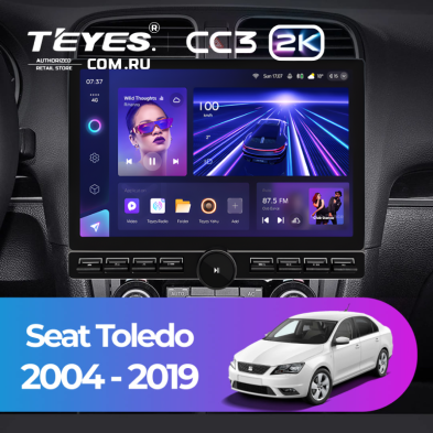 Штатная магнитола Teyes CC3 2K 6/128 Seat Toledo (2004-2019) (13&quot; с кнопками)