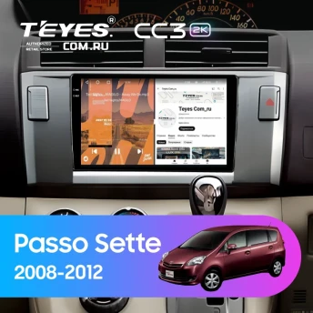 Штатная магнитола Teyes CC3 2K 4/32 Toyota Passo Sette (2008-2012)