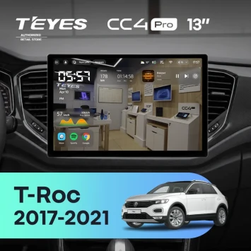 Штатная магнитола Teyes CC4 Pro 12/256 Volkswagen T-Roc (2017-2021) (13")