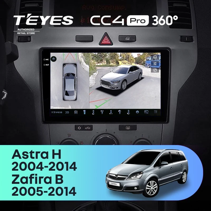 Штатная магнитола Teyes CC4 Pro 360 8/128 Opel Astra H (2004-2014) F2
