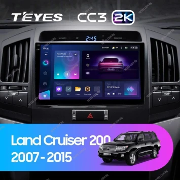 Штатная магнитола Teyes CC3 2K 360 6/128 Toyota Land Cruiser 200 (2007-2015) F1