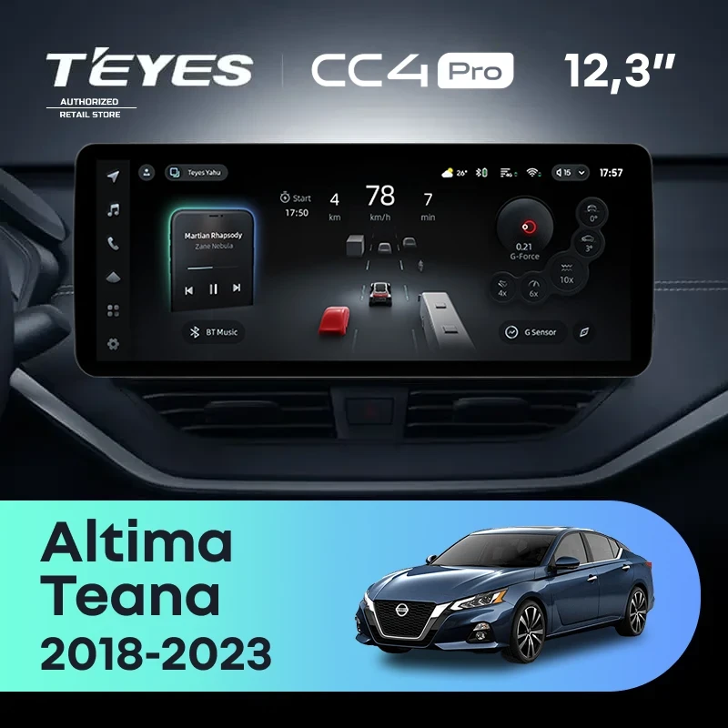 Штатная магнитола Teyes CC4 Pro 12.3" 8/128 Nissan Teana (2018-2023)