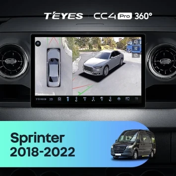 Штатная магнитола Teyes CC4 Pro 360 12/256 Mercedes-Benz Sprinter (2018-2022) F1 (13")