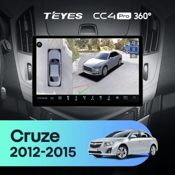 Штатная магнитола Teyes CC4 Pro 360 12/256 Chevrolet Cruze J300 J308 (2012-2015) F1 (11")