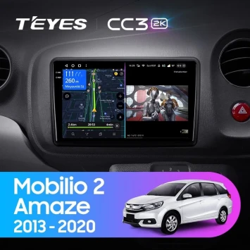Штатная магнитола Teyes CC3 2K 360 6/128 Honda Mobilio 2 Amaze (2013-2020)