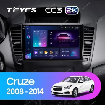 Штатная магнитола Teyes CC3 2K 6/128 Chevrolet Cruze J300 (2008-2014)