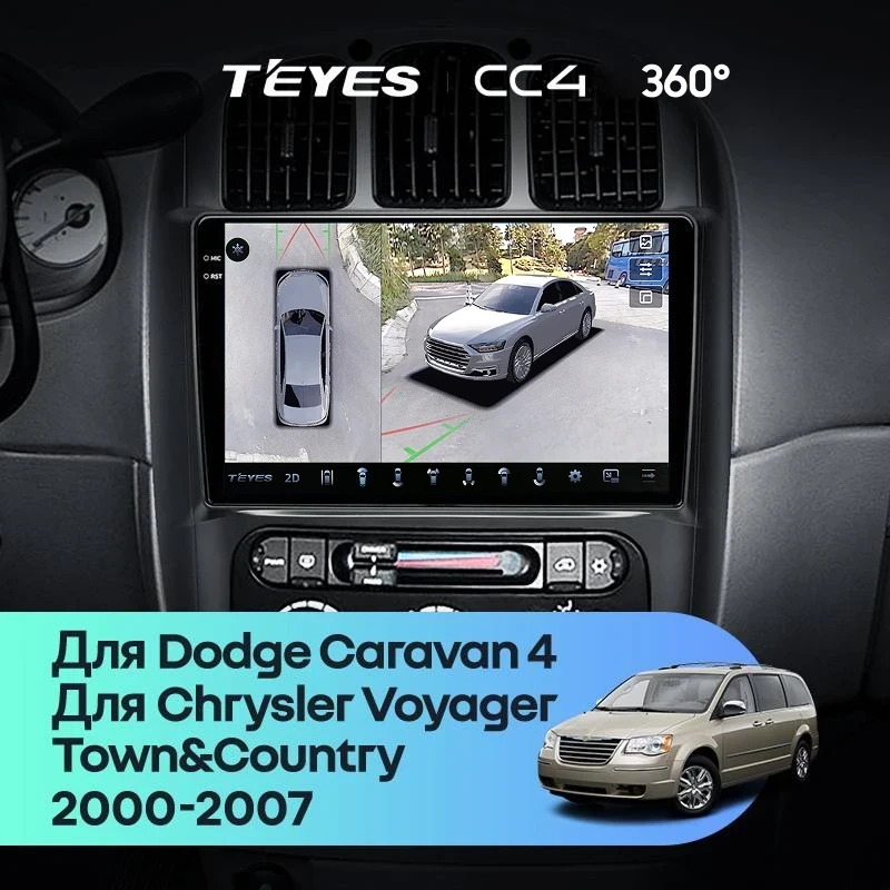Штатная магнитола Teyes CC4 360 6/64 Chrysler Town &amp; Country 4 RS (2000-2007) Тип-B
