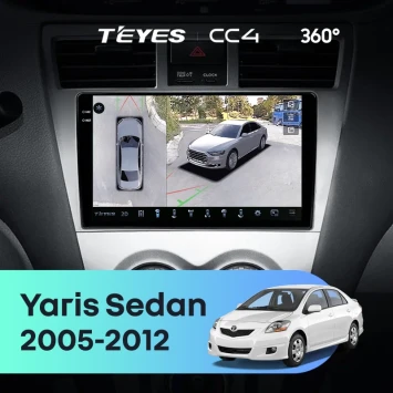 Штатная магнитола Teyes CC4 360 8/128 Toyota Yaris Sedan (2005-2012)