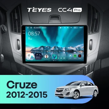 Штатная магнитола Teyes CC4 Pro 8/128 Chevrolet Cruze J300 J308 (2012-2015) F1