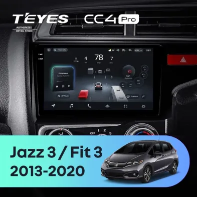 Штатная магнитола Teyes CC4 Pro 8/128 Honda Jazz 3 (2015-2020) Тип-B Правый руль