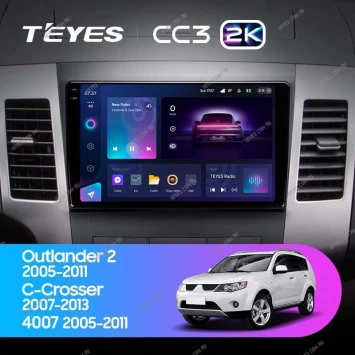 Штатная магнитола Teyes CC3 2K 360 6/128 Citroen C-Crosser 1 (2007-2013) F1 Тип-A