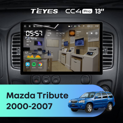 Штатная магнитола Teyes CC4 Pro 8/128 Mazda Tribute (2000-2007) (13&quot;)