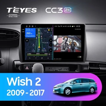 Штатная магнитола Teyes CC3 2K 360 6/128 Toyota Wish 2 XE20 (2009-2017)