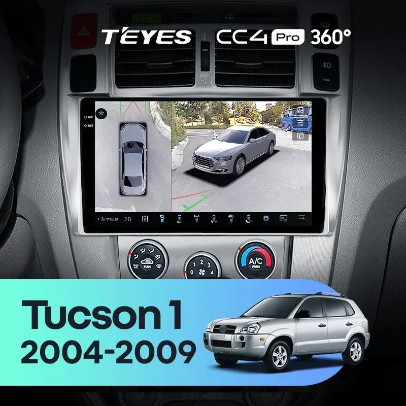 Штатная магнитола Teyes CC4 Pro 360 8/128 Hyundai Tucson 1 (2004-2009)