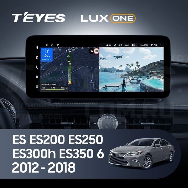 Штатная магнитола Teyes LUX ONE 6/128 Lexus ES ES200 ES250 ES300h ES350 XV60 VI 6 (2012-2018) Тип-B