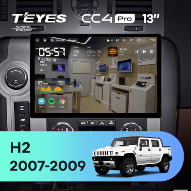 Штатная магнитола Teyes CC4 Pro 12/256 Hummer H2 E85 (2007-2009) (13")