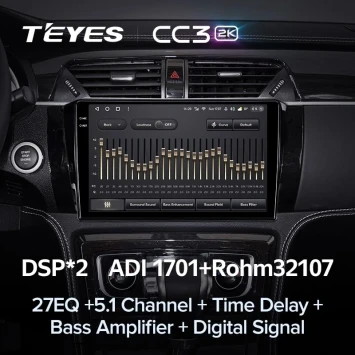 Штатная магнитола Teyes CC3 2K 4/32 Zotye T600 (2014-2019)