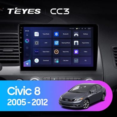 Штатная магнитола Teyes CC3 4/32 Honda Civic Hatchback (2006-2012)