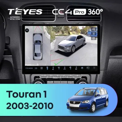 Штатная магнитола Teyes CC4 Pro 360 12/256 Volkswagen Touran 1 (2003-2010) (11")