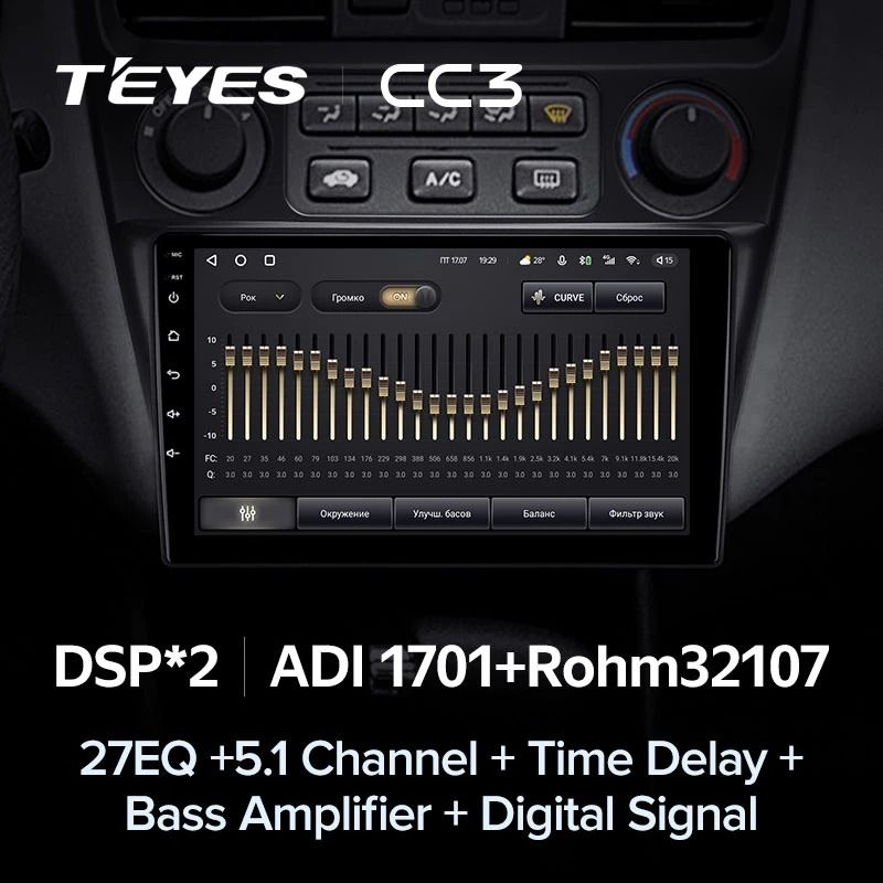 Штатная магнитола Teyes CC3 4/32 Honda Accord 6 (1997-2002)