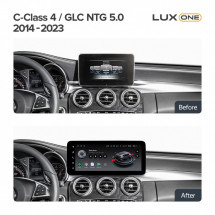 Штатная магнитола Teyes LUX ONE 6/128 Mercedes-Benz C-Class 4 A205 C205 S205 W205 (NTG 5.0) (2014-2023)