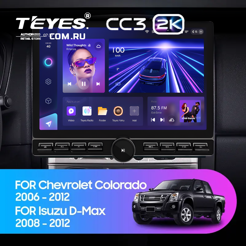 Штатная магнитола Teyes CC3 2K 6/128 Chevrolet Colorado (2006-2012) (13&quot; с кнопками)