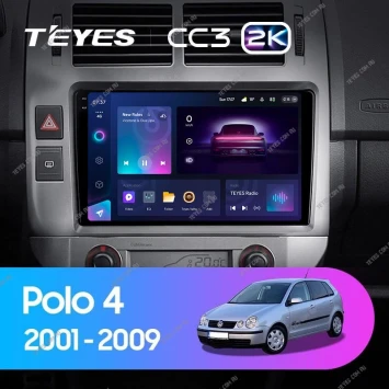 Штатная магнитола Teyes CC3 2K 4/32 Volkswagen Polo Mk4 (2001-2009) F2