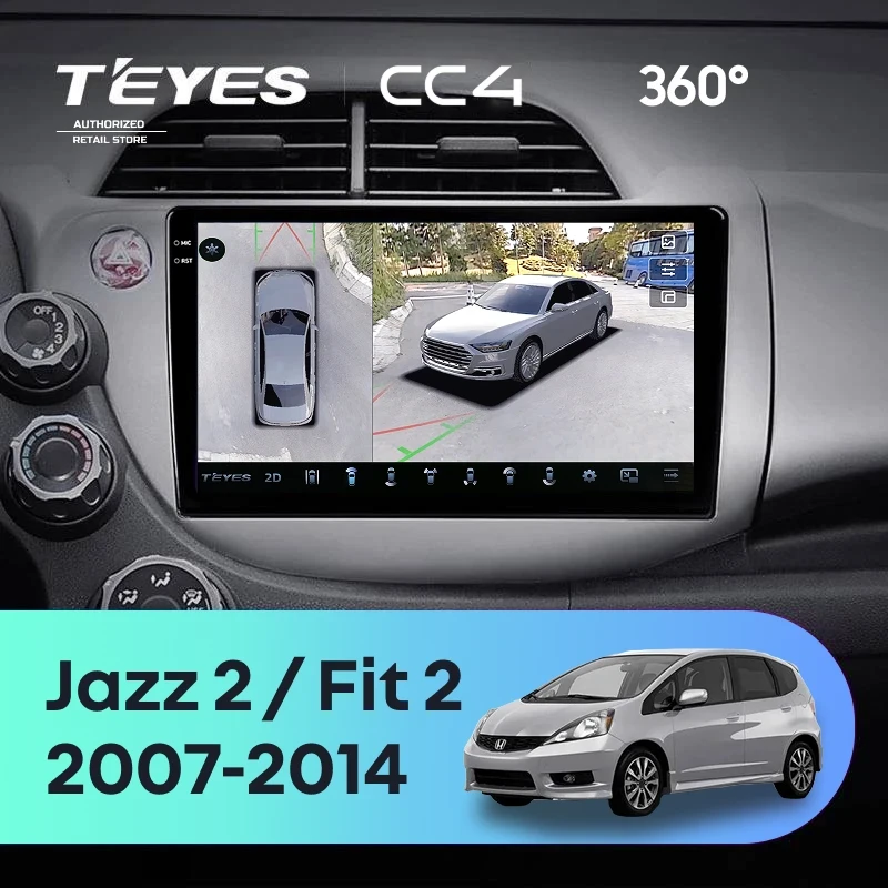 Штатная магнитола Teyes CC4 360 6/64 Honda Fit 2 GE (2007-2014)