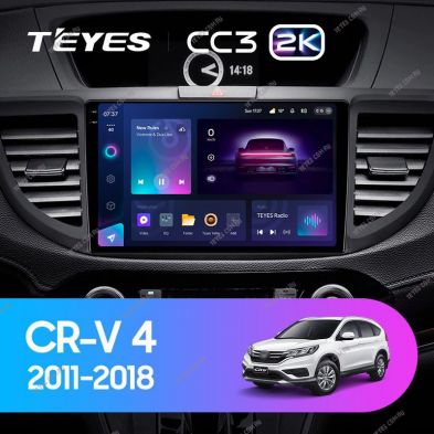 Штатная магнитола Teyes CC3 2K 6/128 Honda CR-V 4 RM RE (2011-2018) 9&quot; Тип-B