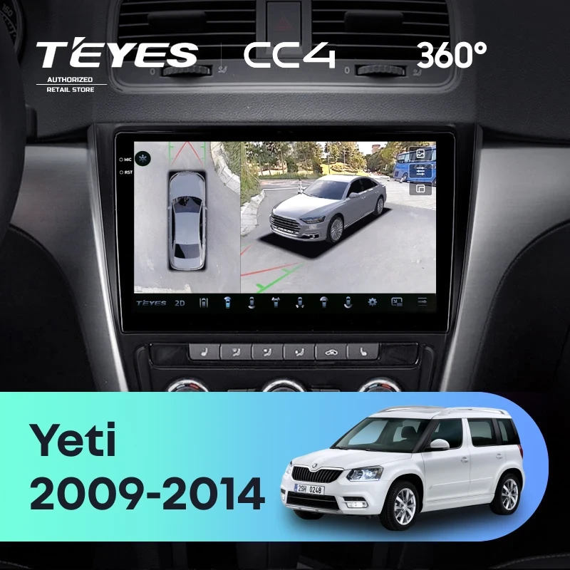 Штатная магнитола Teyes CC4 360 8/128 Skoda Yeti 5L (2009-2014)