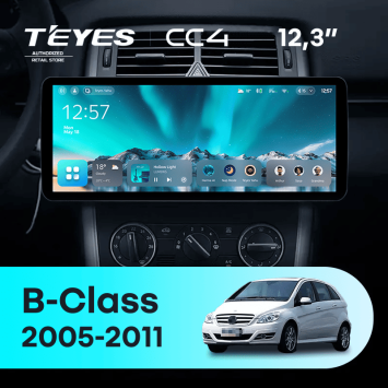 Штатная магнитола Teyes CC4 12.3" 8/128 Mercedes-Benz B-Class T245 W245 (2005-2011) Universal