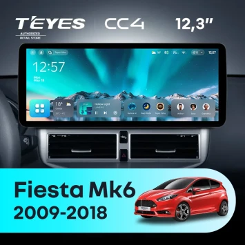 Штатная магнитола Teyes CC4 12.3" 6/64 Ford Fiesta Mk 6 (2013-2018) Тип-B