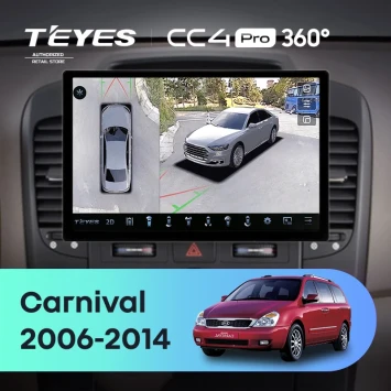 Штатная магнитола Teyes CC4 Pro 360 8/128 Kia Carnival VQ (2006-2014) (13")