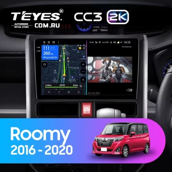 Штатная магнитола Teyes CC3 2K 4/64 Toyota Roomy (2016-2020) Правый руль