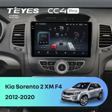 Штатная магнитола Teyes CC4 Pro 12/256 Kia Sorento 2 XM (2012-2020) F4