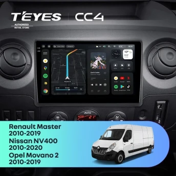 Штатная магнитола Teyes CC4 6/64 Nissan NV400 (2010-2020) F2