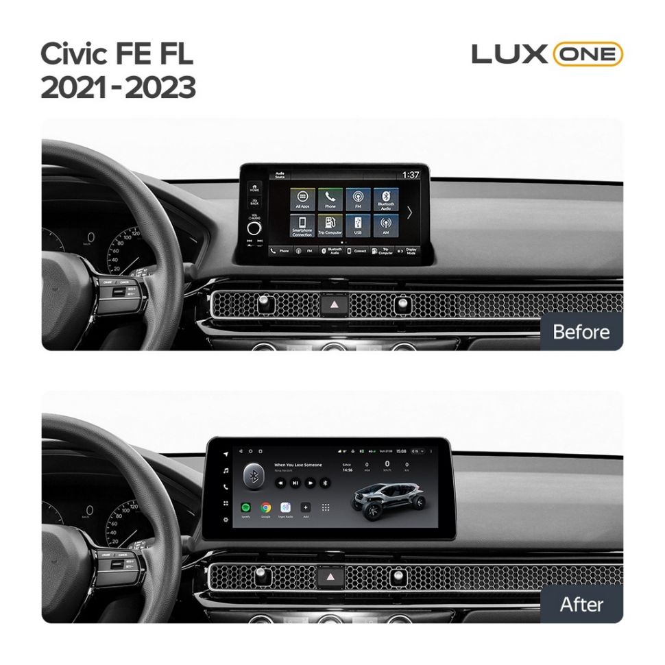 Переходная рамка Honda Civic FE FL (2021-2023) (12,3&quot;)