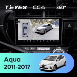 Штатная магнитола Teyes CC4 360 6/64 Toyota Aqua (2011-2017) Правый руль