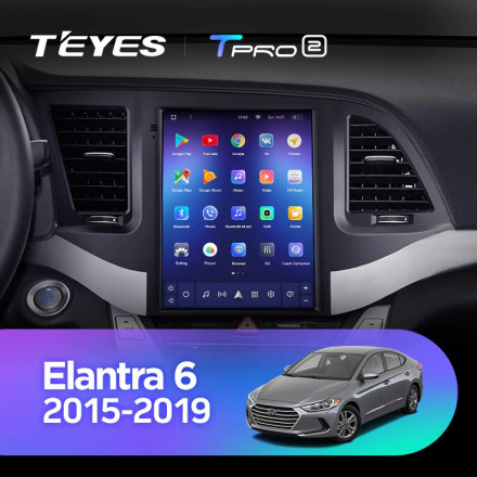 Штатная магнитола Tesla style Teyes TPRO 2 4/64 Hyundai Elantra 6 2015-2019 Тип-А