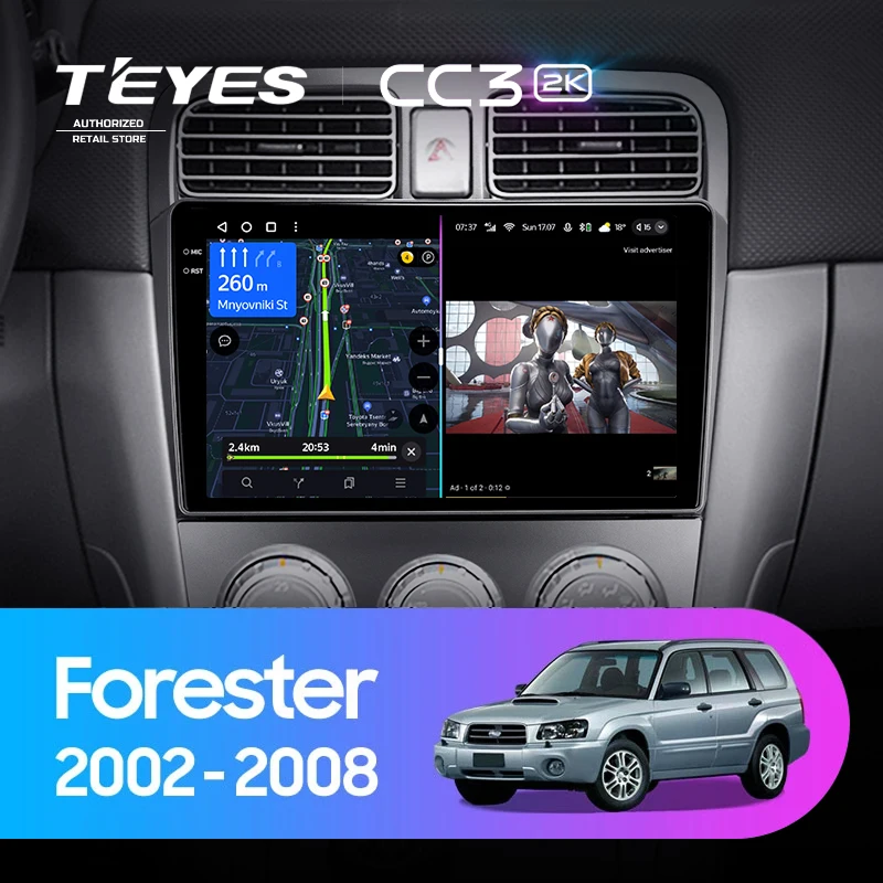 Штатная магнитола Teyes CC3 2K 4/64 Subaru Forester SG (2002-2008)