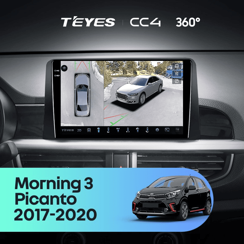 Штатная магнитола Teyes CC4 360 6/64 Kia Morning 3 (2017-2023) Тип-A