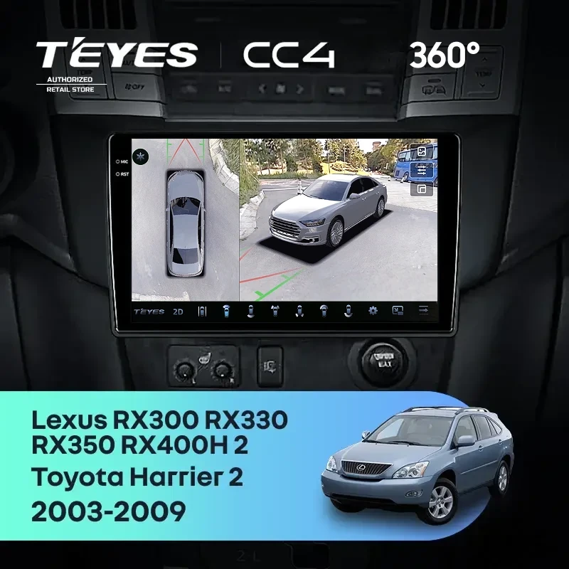 Штатная магнитола Teyes CC4 360 8/128 Lexus RX300 RX330 RX350 RX400H (2003-2009) F3