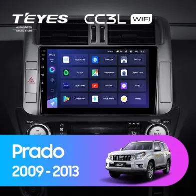 Штатная магнитола Teyes CC3L WiFi 2/32 Toyota Land Cruiser Prado 150 (2009-2013) F1 Тип-B