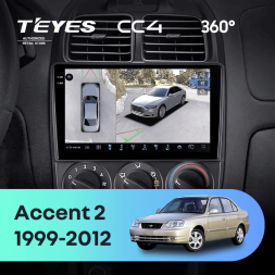 Штатная магнитола Teyes CC4 360 8/128 Hyundai Accent II LC2 (1999-2012) F1