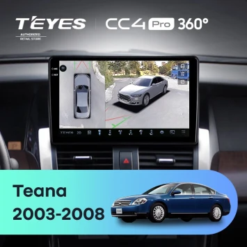 Штатная магнитола Teyes CC4 Pro 360 8/128 Nissan Teana J31 (2003-2008) F1
