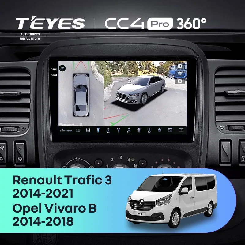 Штатная магнитола Teyes CC4 Pro 360 8/128 Renault Trafic 3 (2014-2021)