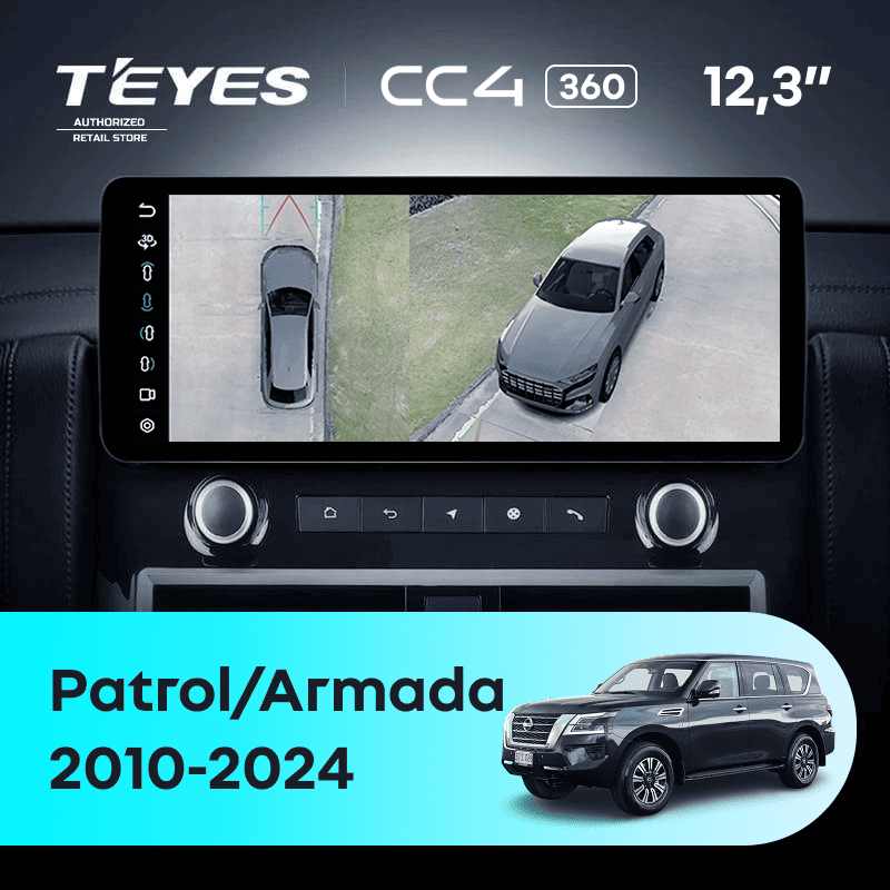Штатная магнитола Teyes CC4 12.3" 360 6/64 Nissan Armada Y62 (2010-2024)
