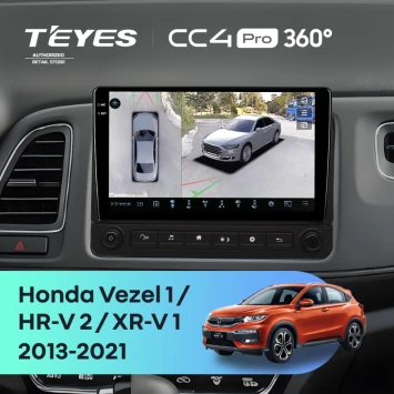 Штатная магнитола Teyes CC4 Pro 360 12/256 Honda HR-V 2 (2013-2021) F2 с кнопками