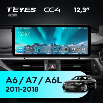 Штатная магнитола Teyes CC4 12.3" 6/64 Audi A7 4G (MHI2 System) (2014-2018) Правый руль