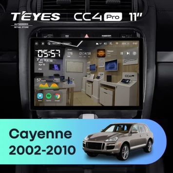 Штатная магнитола Teyes CC4 Pro 12/256 Porsche Cayenne I 1 9PA (2002-2010) (11")